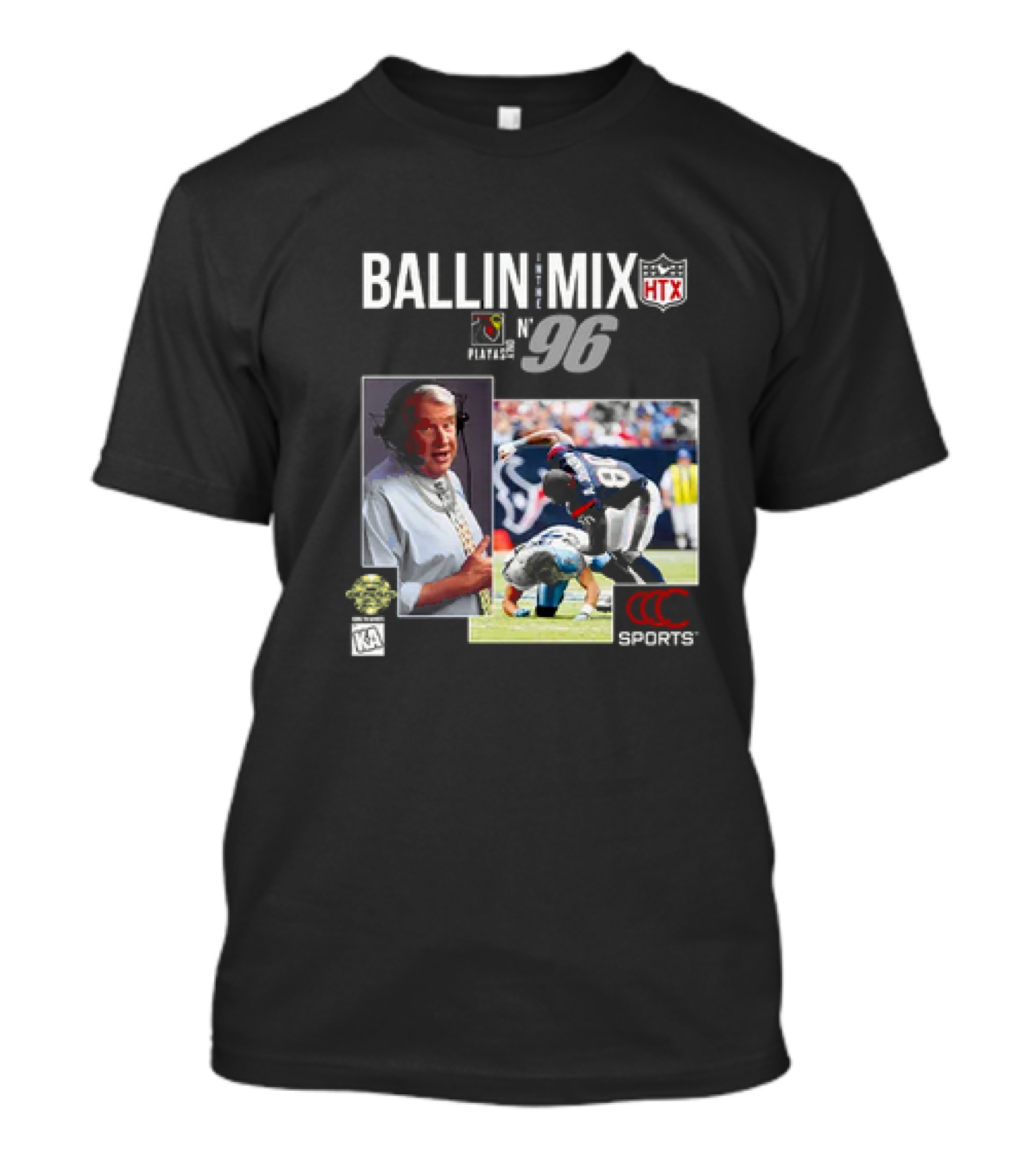 Ballin In The Mix HTX Playas N° 96 Sports T-Shirt