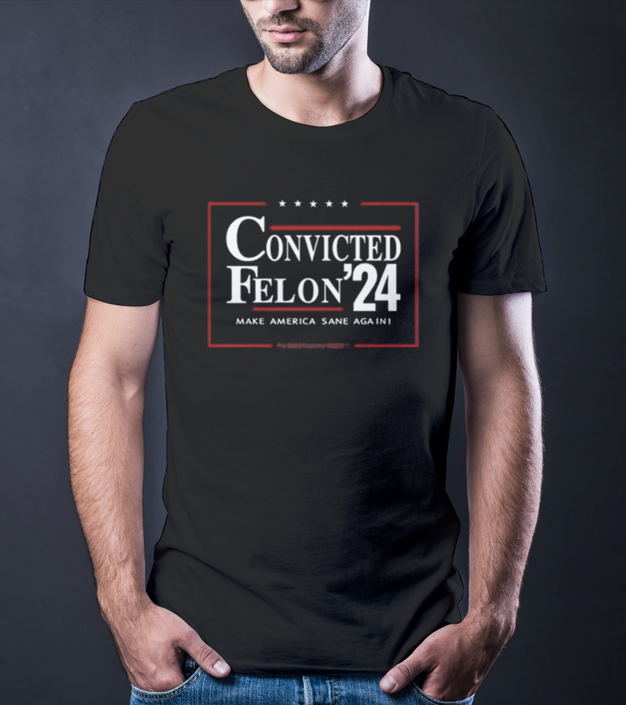 Convicted Felon 24 Make America Sane Again Zeek Arkham T-Shirt