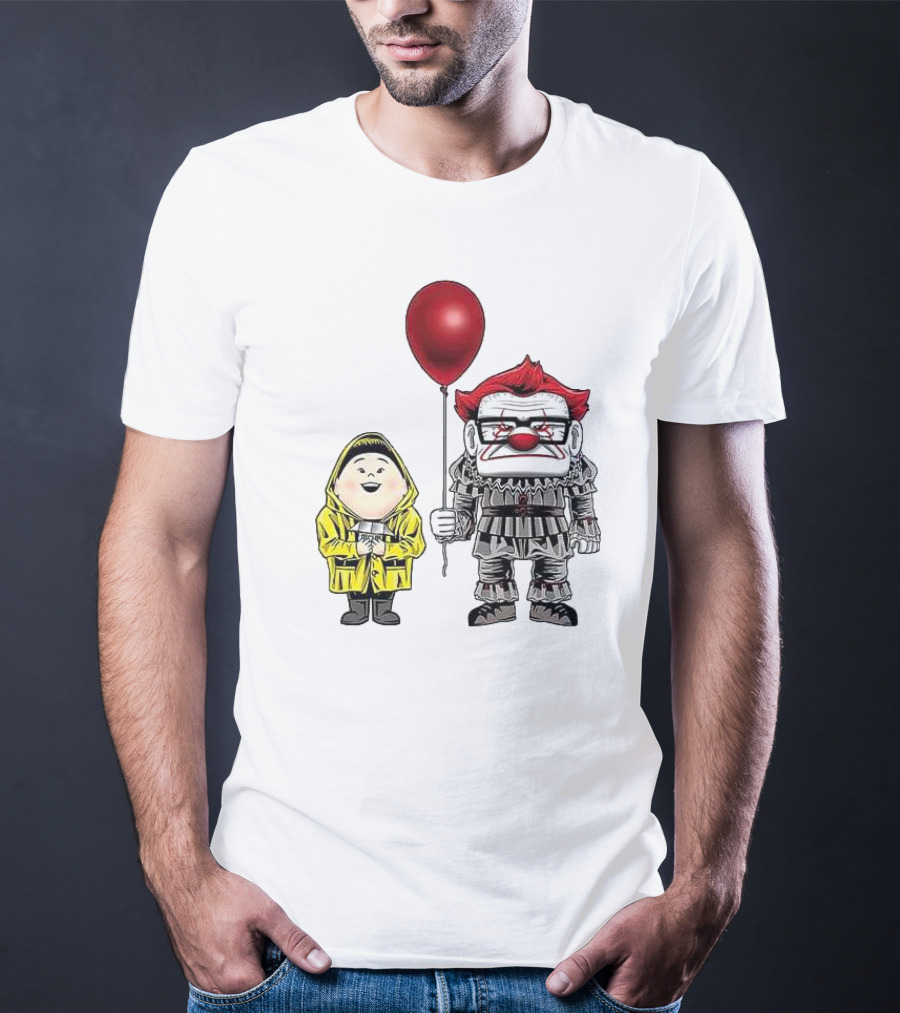 Pennywise Carl Fredricksen Russell Halloween Balloon Duo T-Shirt