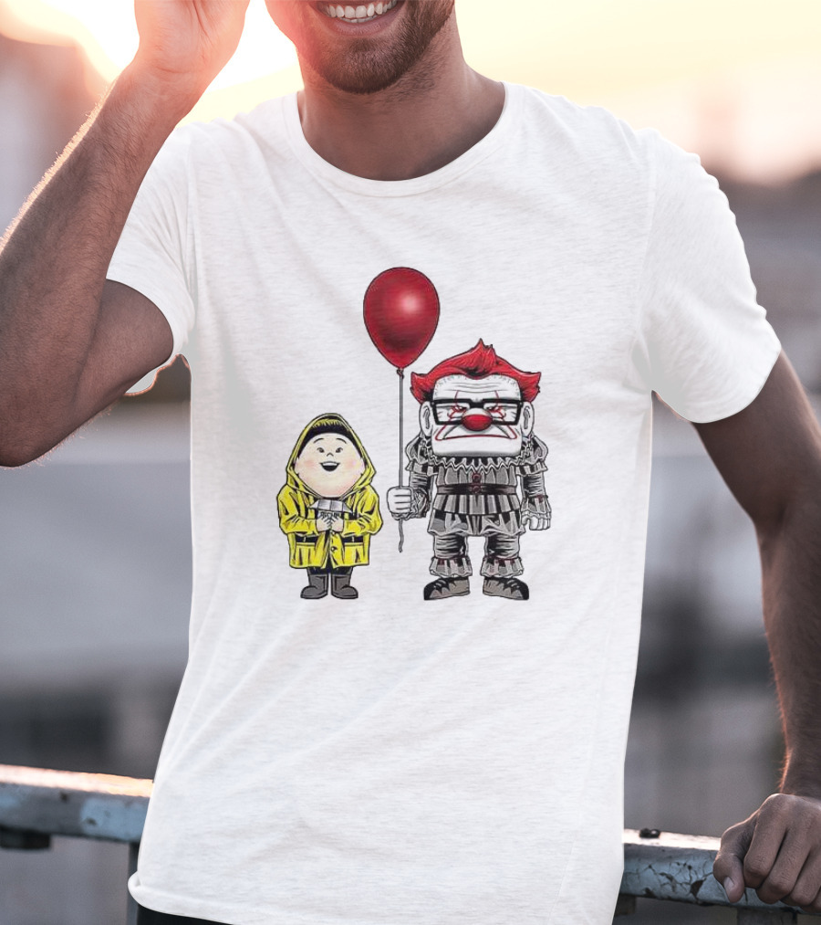 Pennywise Carl Fredricksen Russell Halloween Balloon Duo T-Shirt