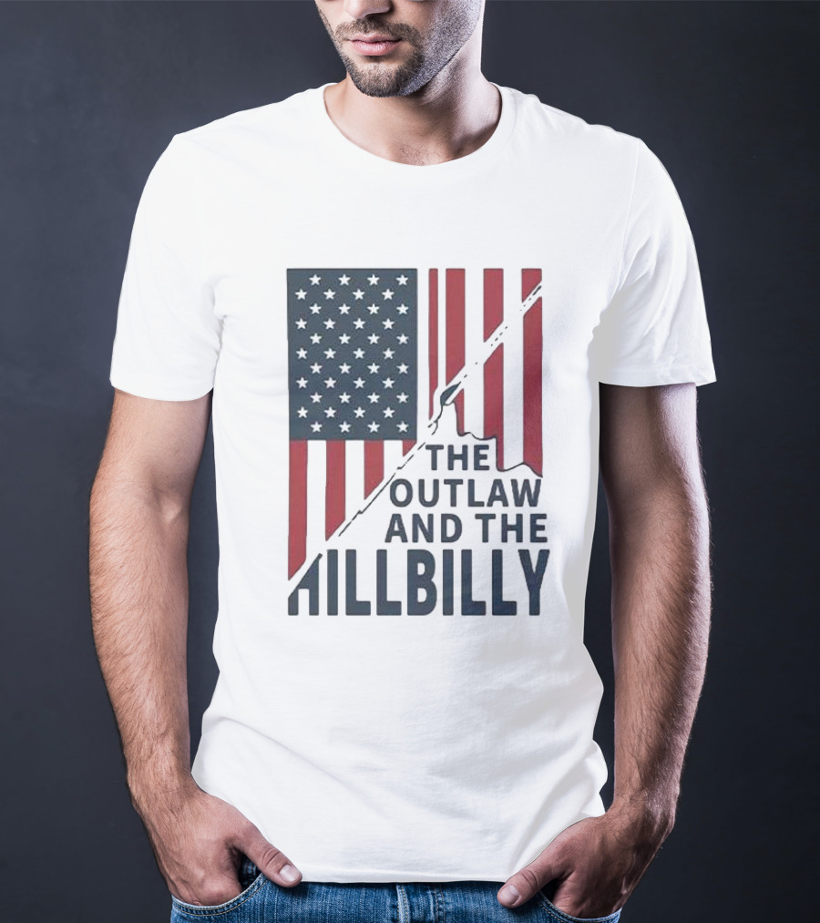 The Outlaw And The Hillbilly American Flag T-Shirt