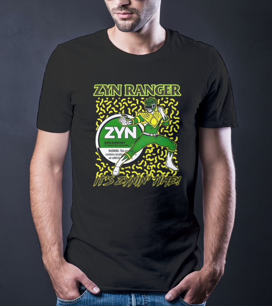 Zyn Ranger Spearmint It's Zynin' Time Heroic Pose T-Shirt