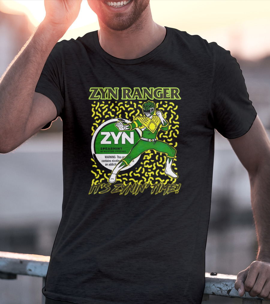 Zyn Ranger Spearmint It's Zynin' Time Heroic Pose T-Shirt