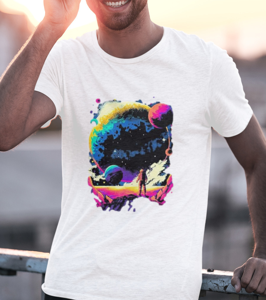 Into The AM Infinity Explorer Astronaut Planetary Adventure T-Shirt