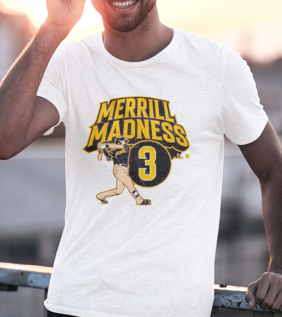 Jackson Merrill Madness 3 Baseball Player Swing T-Shirt