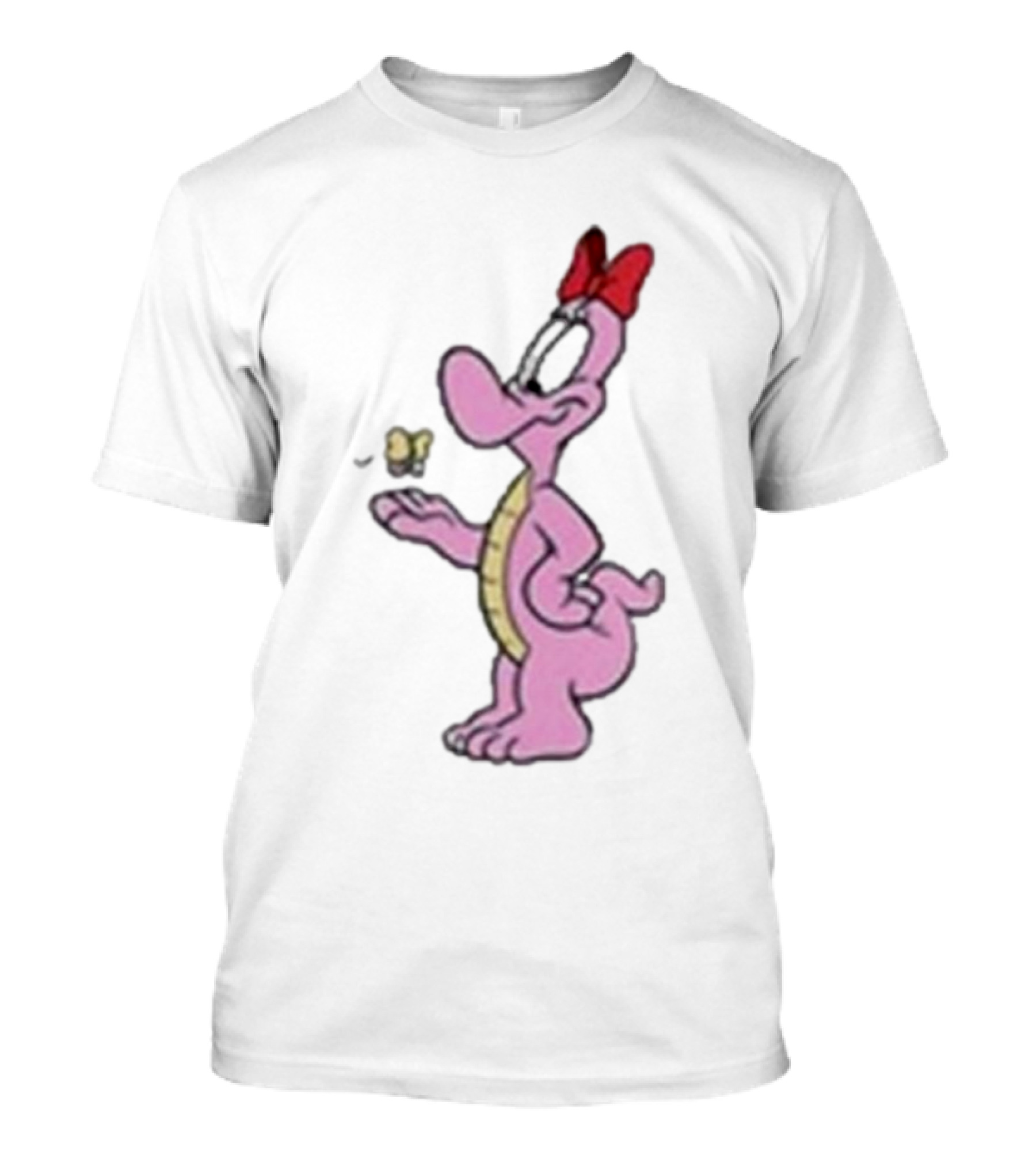 454 Life Baby Yoshi Bow Wearing Cartoon Character With Butterfly T-Shirt