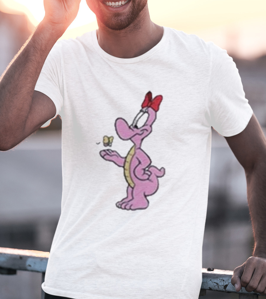 454 Life Baby Yoshi Bow Wearing Cartoon Character With Butterfly T-Shirt