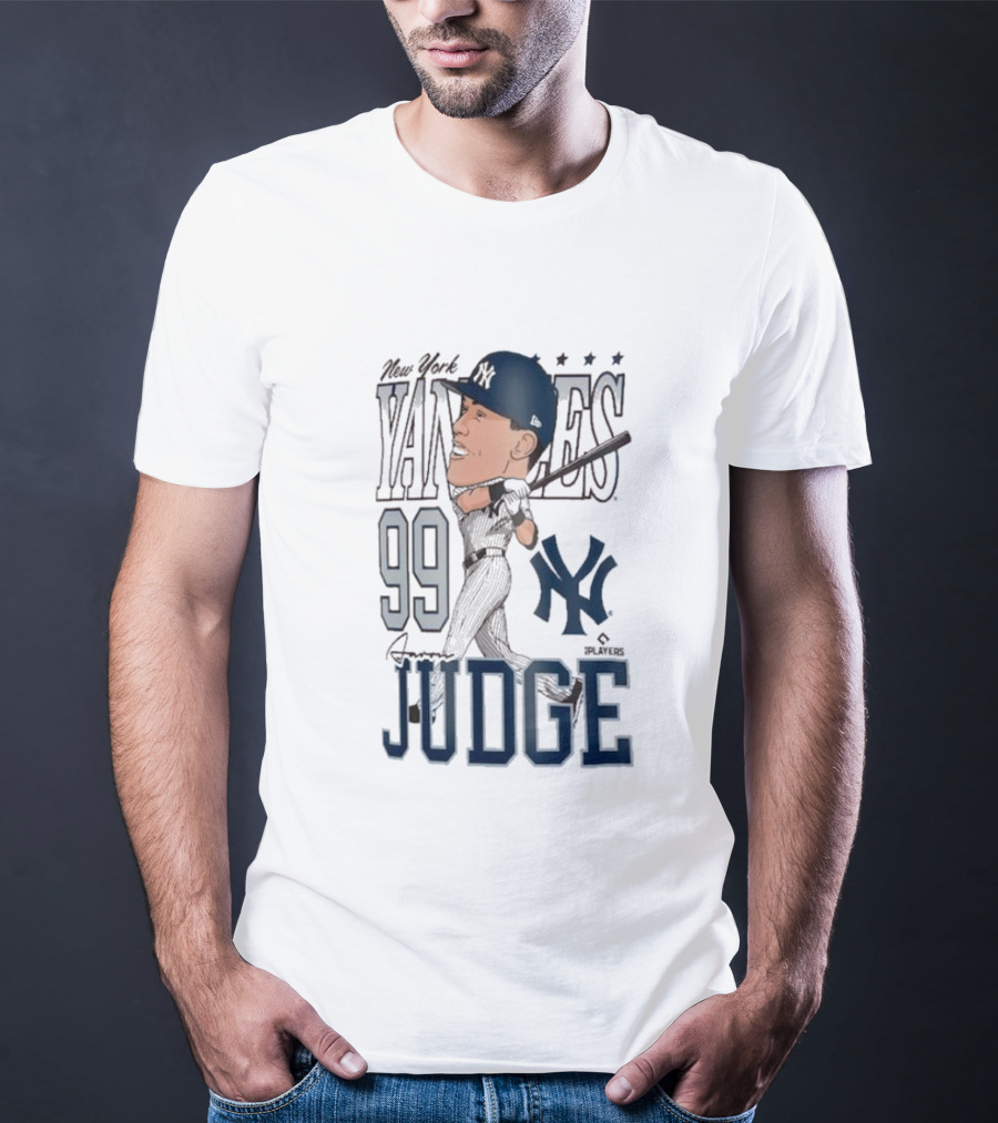 New York Yankees 99 Aaron Judge Caricature New Era T-Shirt