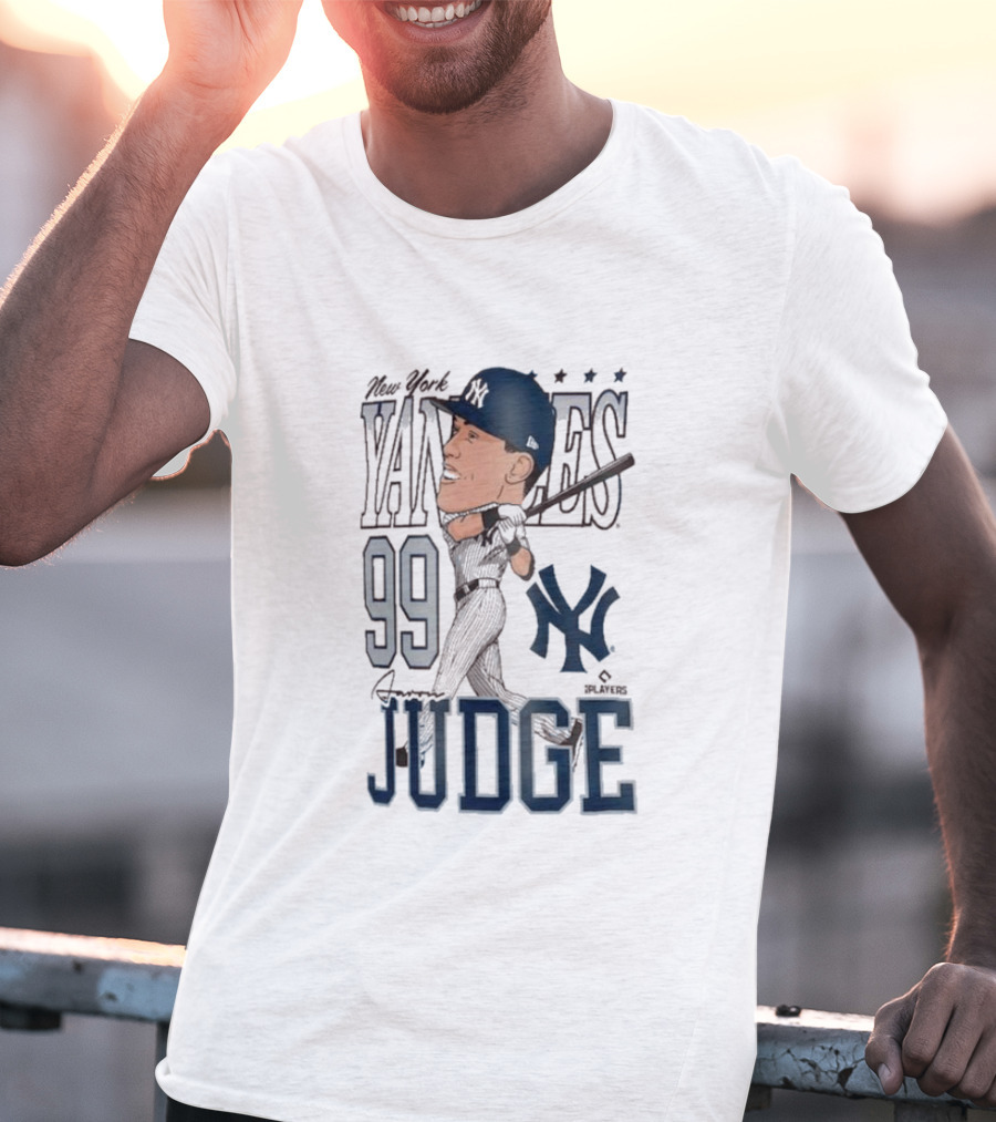 New York Yankees 99 Aaron Judge Caricature New Era T-Shirt
