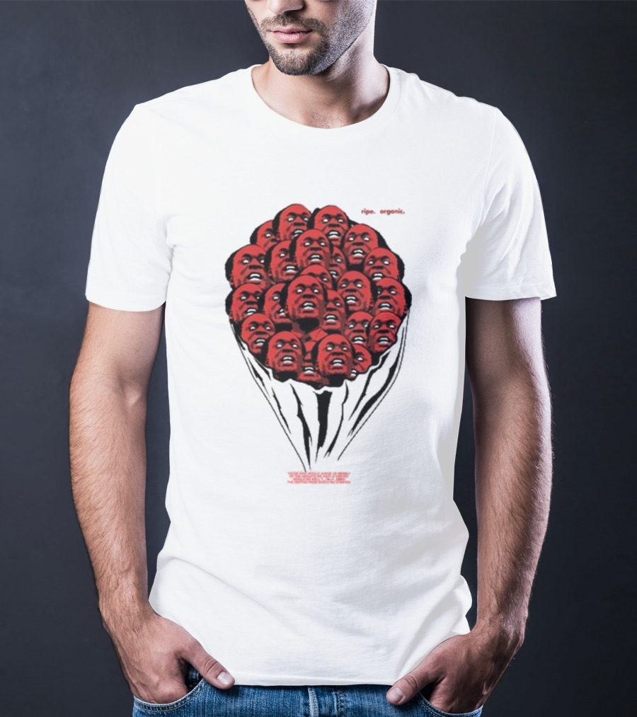 Nkrumah Never Dies Afri5a Ripe Organic Face Cluster T-Shirt