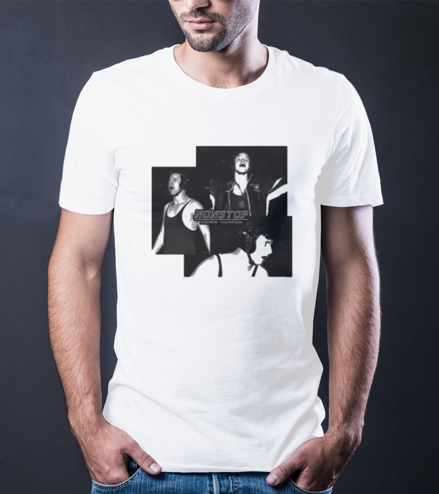 NONSTOP Andrew Thompson Black And White Collage T-Shirt