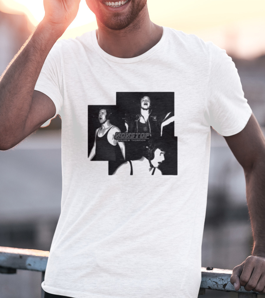 NONSTOP Andrew Thompson Black And White Collage T-Shirt