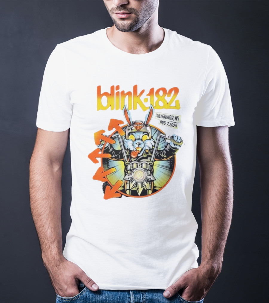 Blink-182 Concert Rabbit Milwaukee WI August 7 T-Shirt