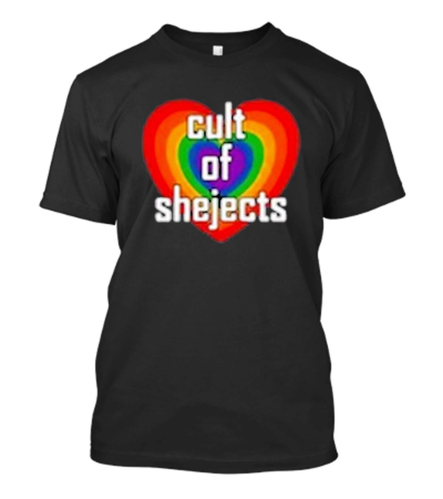 Reel Rejects Cult Of Shejects Heart Rainbow Pride New T-Shirt