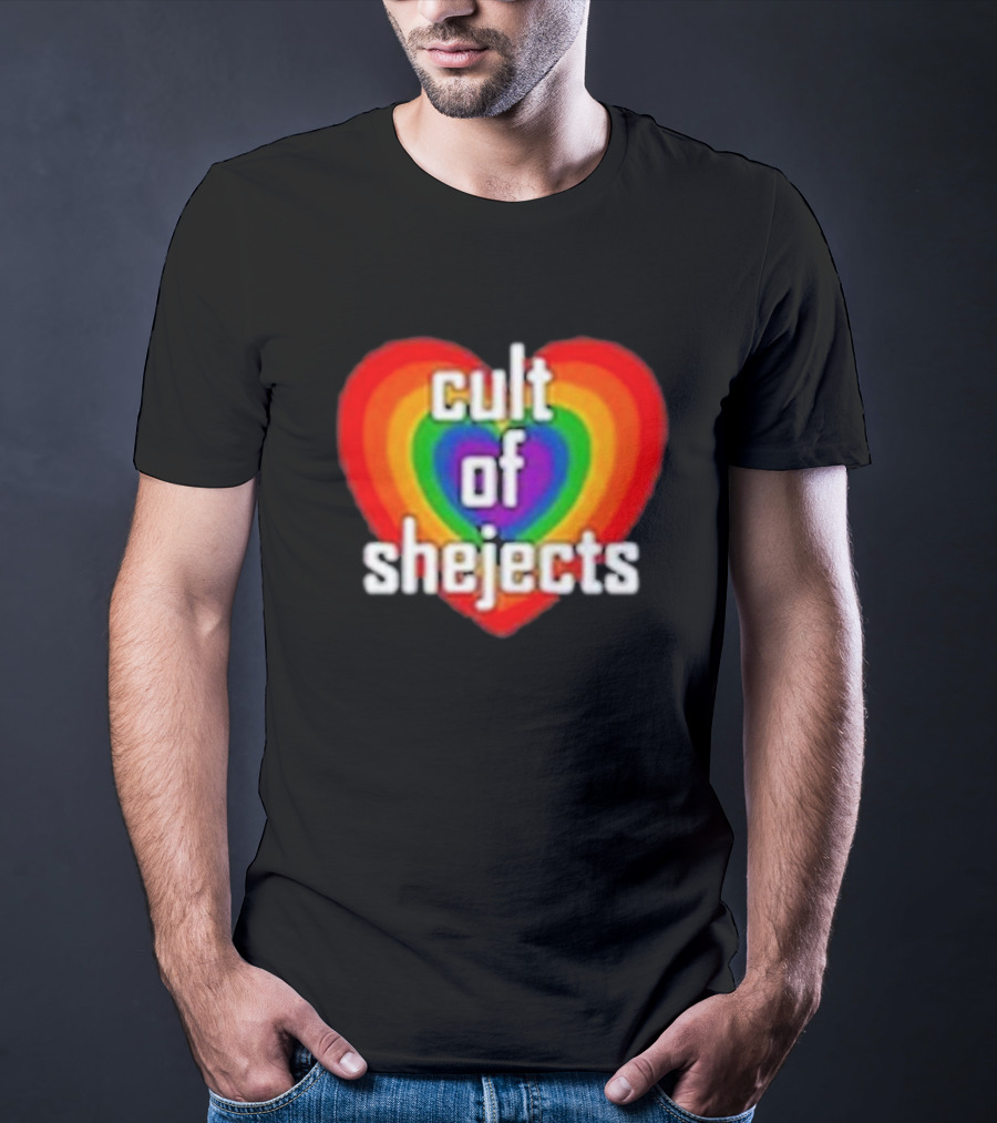 Reel Rejects Cult Of Shejects Heart Rainbow Pride New T-Shirt