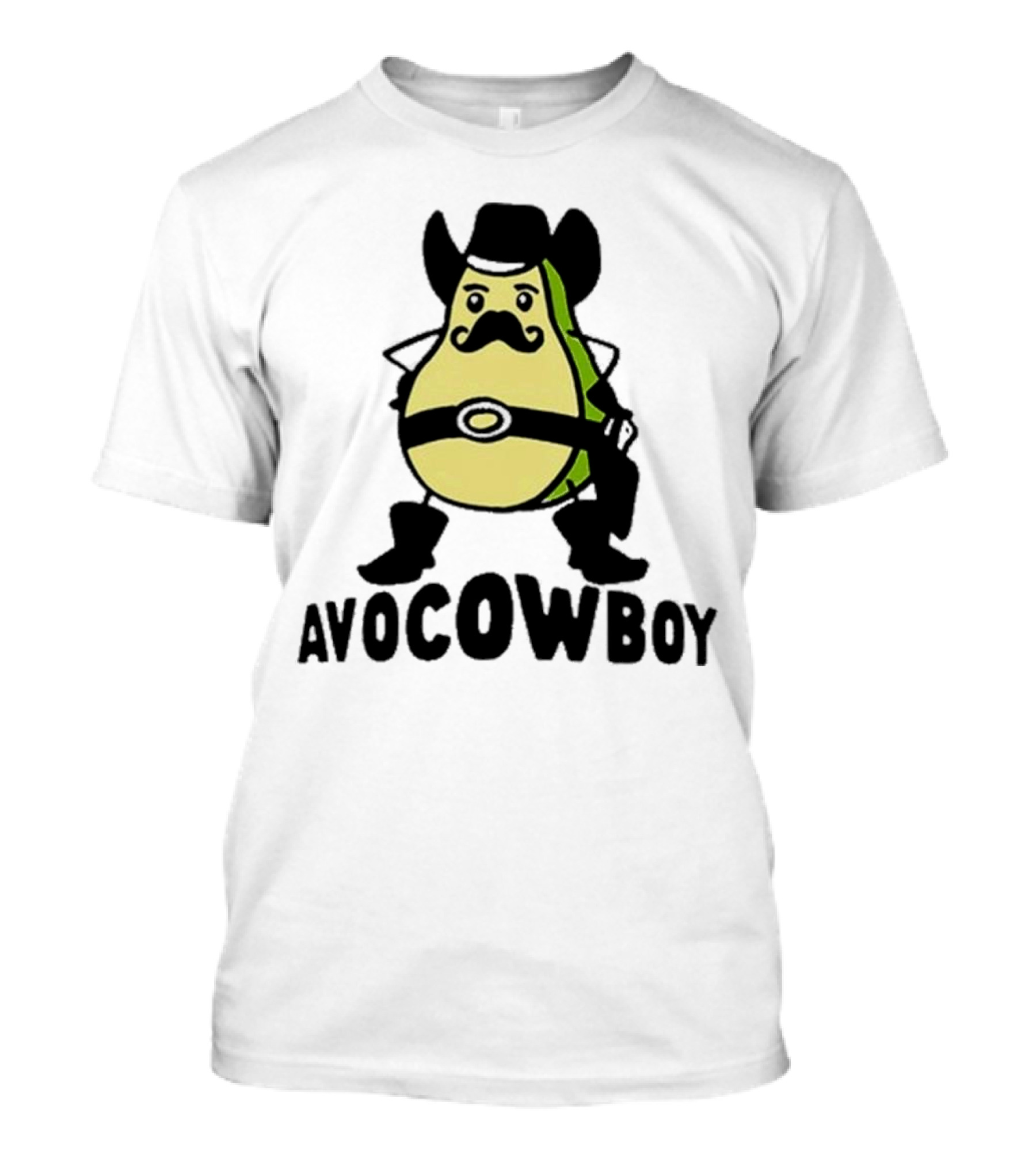 Got Funny Avocowboy Western Cartoon Avocado Character T-Shirt
