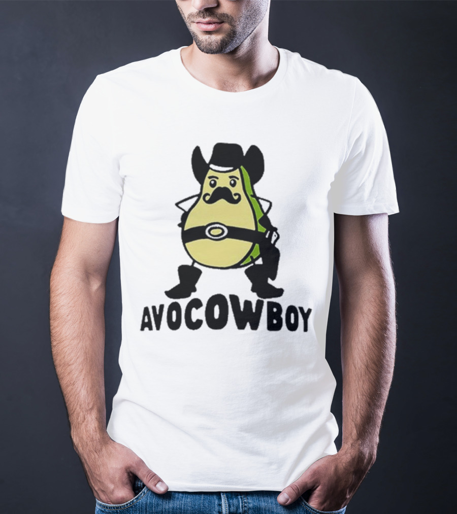 Got Funny Avocowboy Western Cartoon Avocado Character T-Shirt