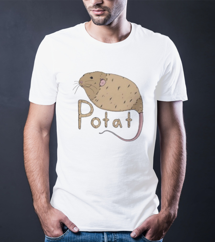 Grumpy Rat Potat Character Image T-Shirt