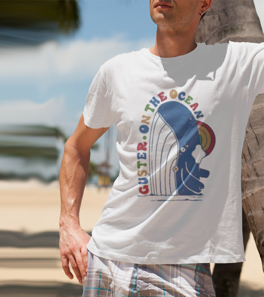 Guster On The Ocean Whale Rainbow T-Shirt