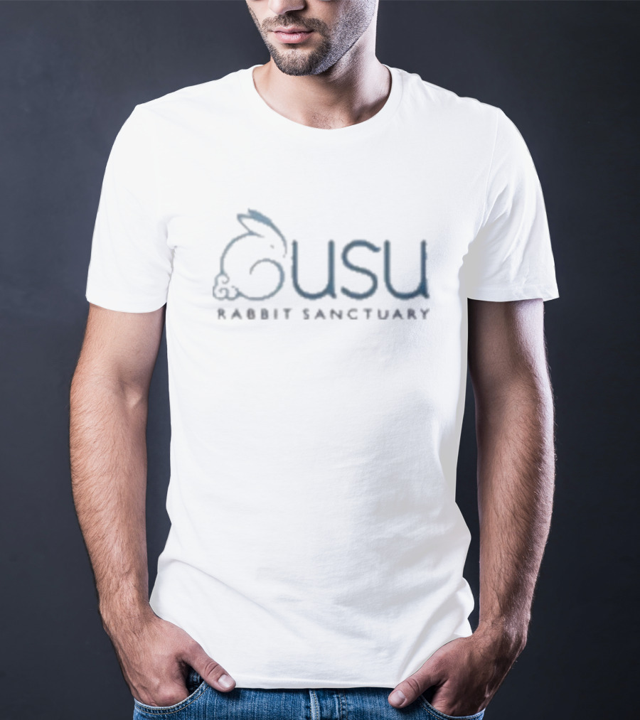 Gusu Rabbit Sanctuary Logo With Bunny Outline T-Shirt