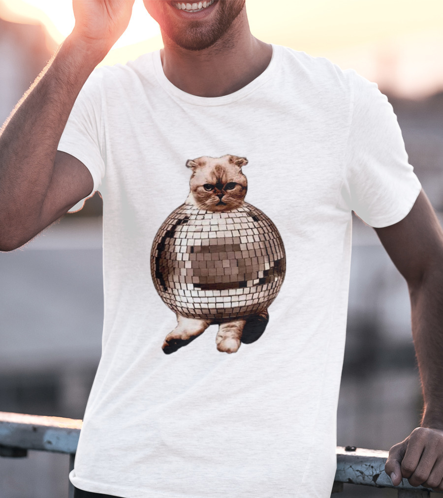 Taylor Swift Mirrorball Disco Cat T-Shirt
