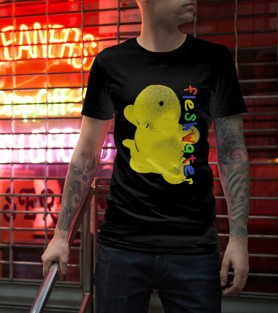 Fleshwater Colorful Text Yellow Ducky T-Shirt