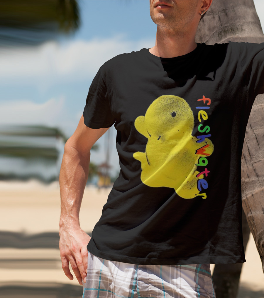 Fleshwater Colorful Text Yellow Ducky T-Shirt