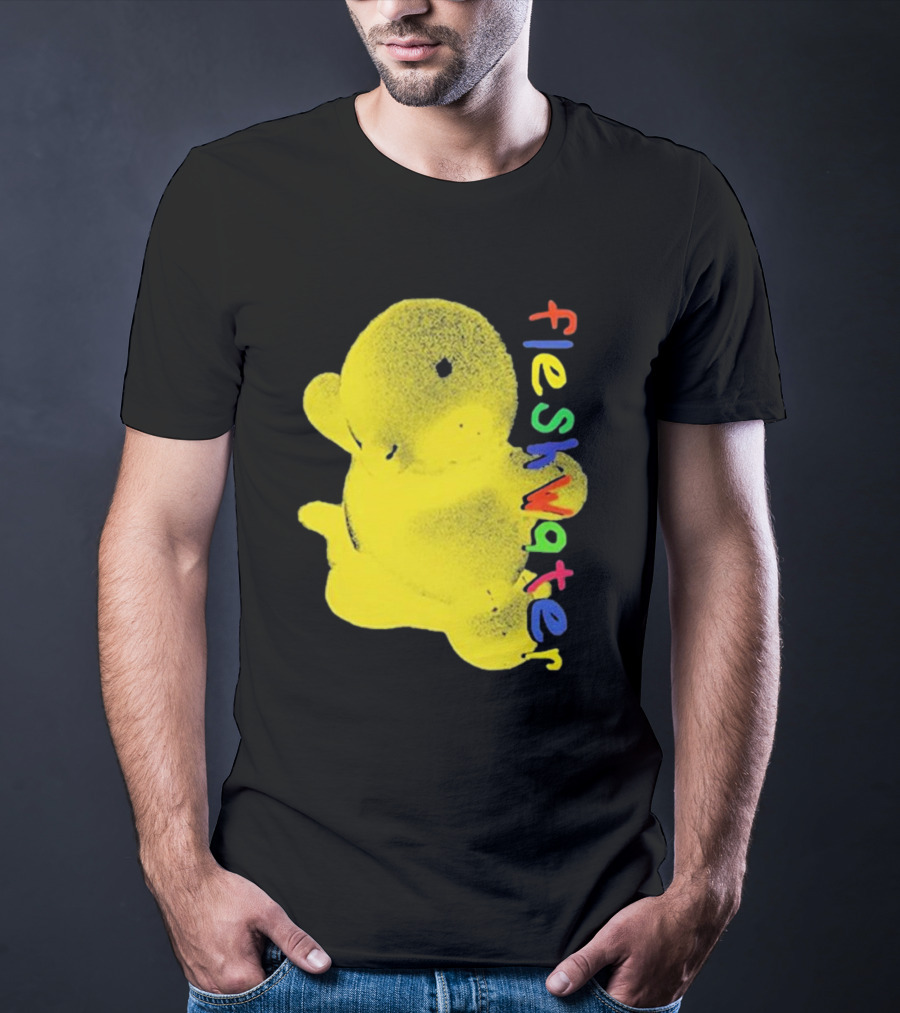 Fleshwater Colorful Text Yellow Ducky T-Shirt