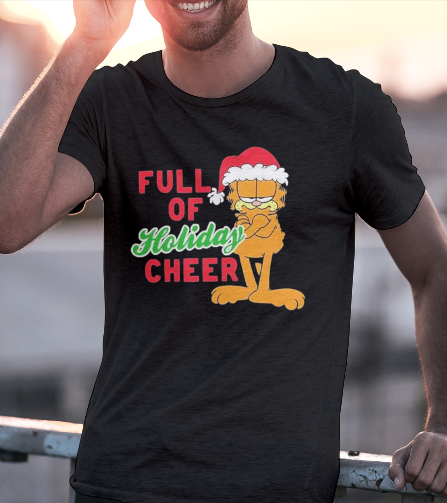Garfield Full Of Holiday Cheer Ripple Junction T-Shirt