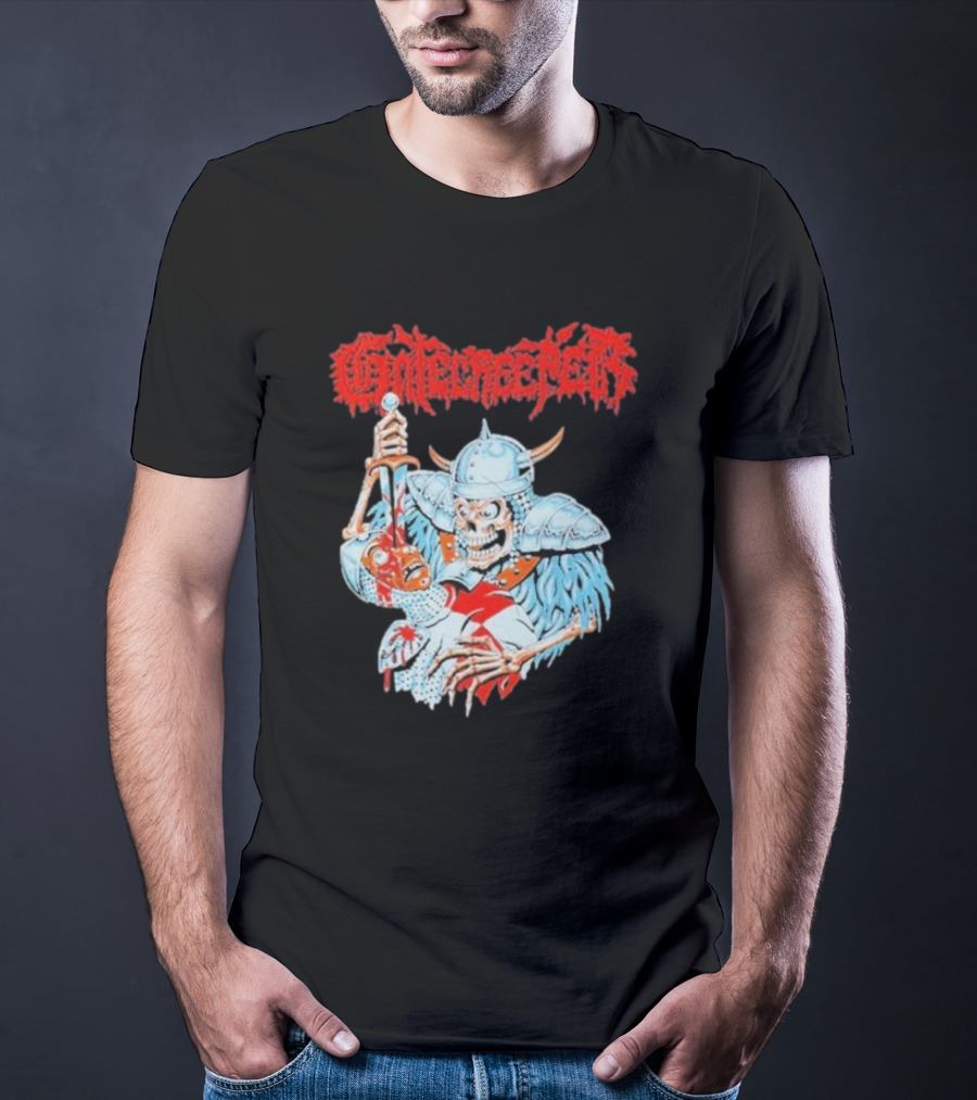Gatecreeper Skeleton Warrior Stabbing T-Shirt