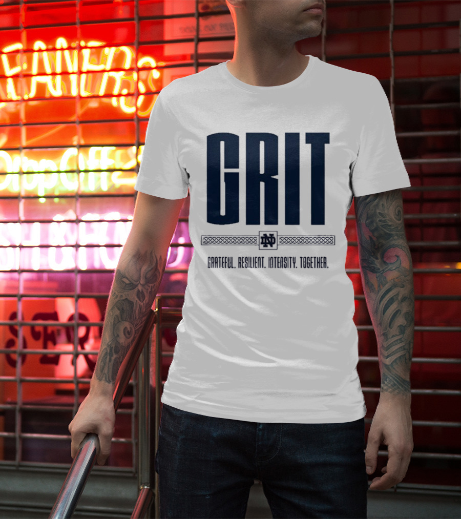 Marcus Freeman Grit Grateful Resilient Intensity Together Notre Dame Football T-Shirt