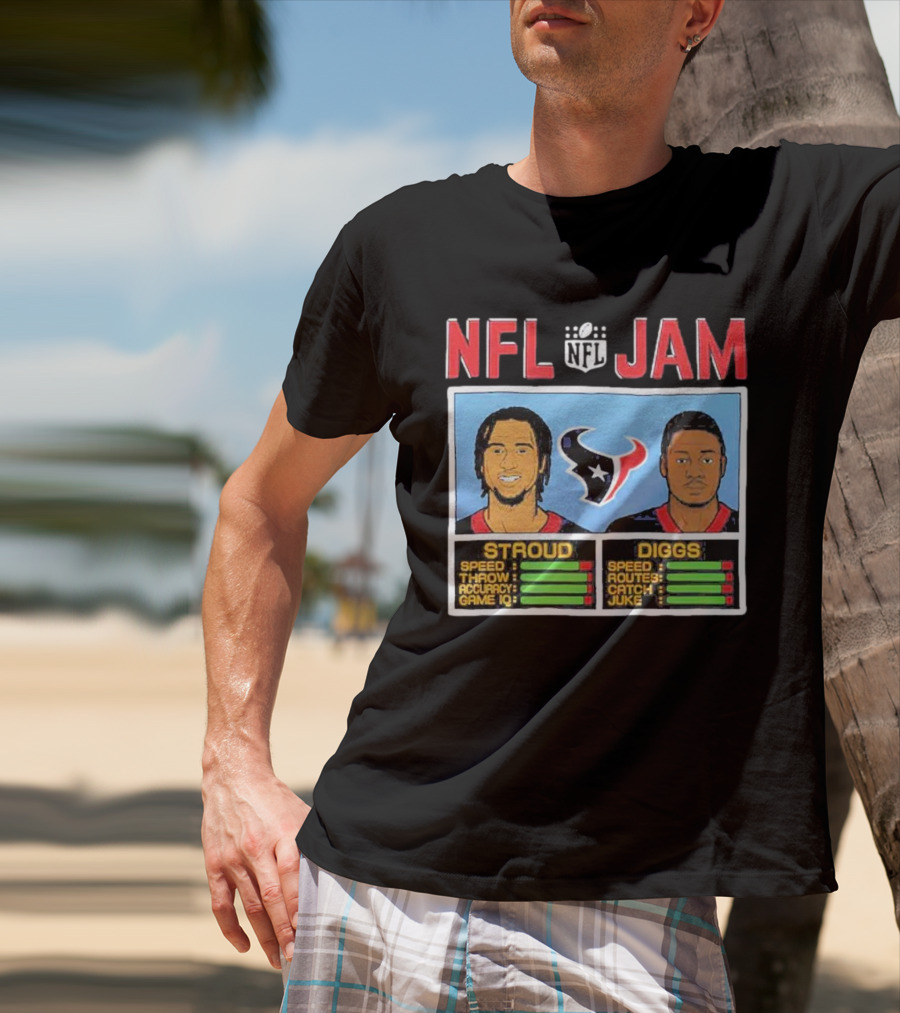 NFL Jam Texans Stroud Diggs Speed Throw Accuracy Game IQ Catch Juke T-Shirt