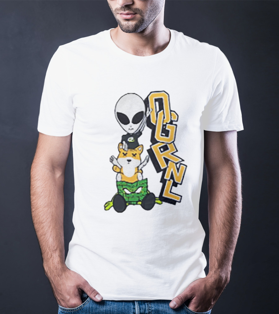 Rich And Lonely Alien With Bear OGRNL X Optic T-Shirt