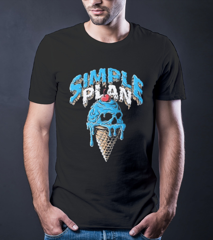 Simple Plan Skull Ice Cream North American Tour T-Shirt