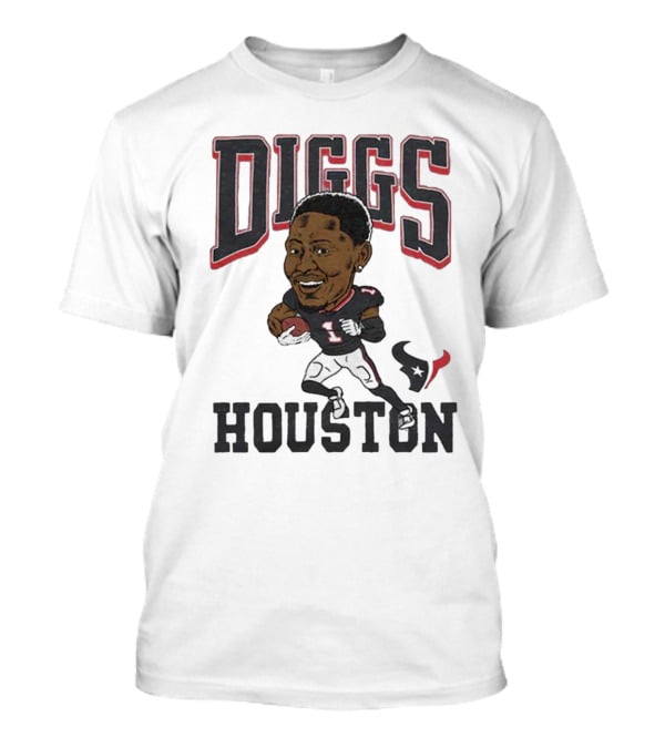 Diggs Houston Texans Football Player Caricature T-Shirt