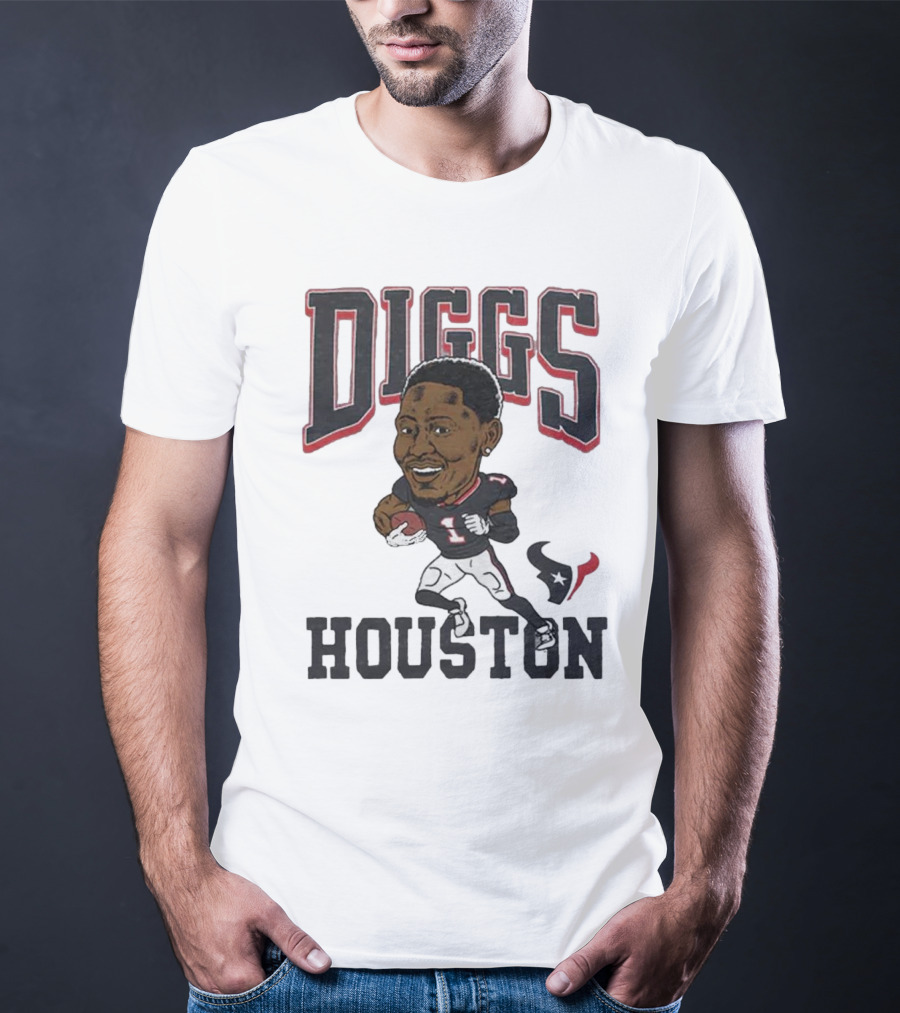 Diggs Houston Texans Football Player Caricature T-Shirt