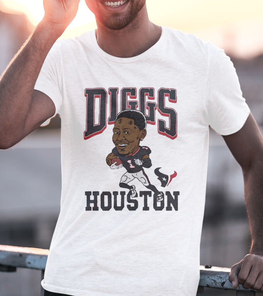 Diggs Houston Texans Football Player Caricature T-Shirt