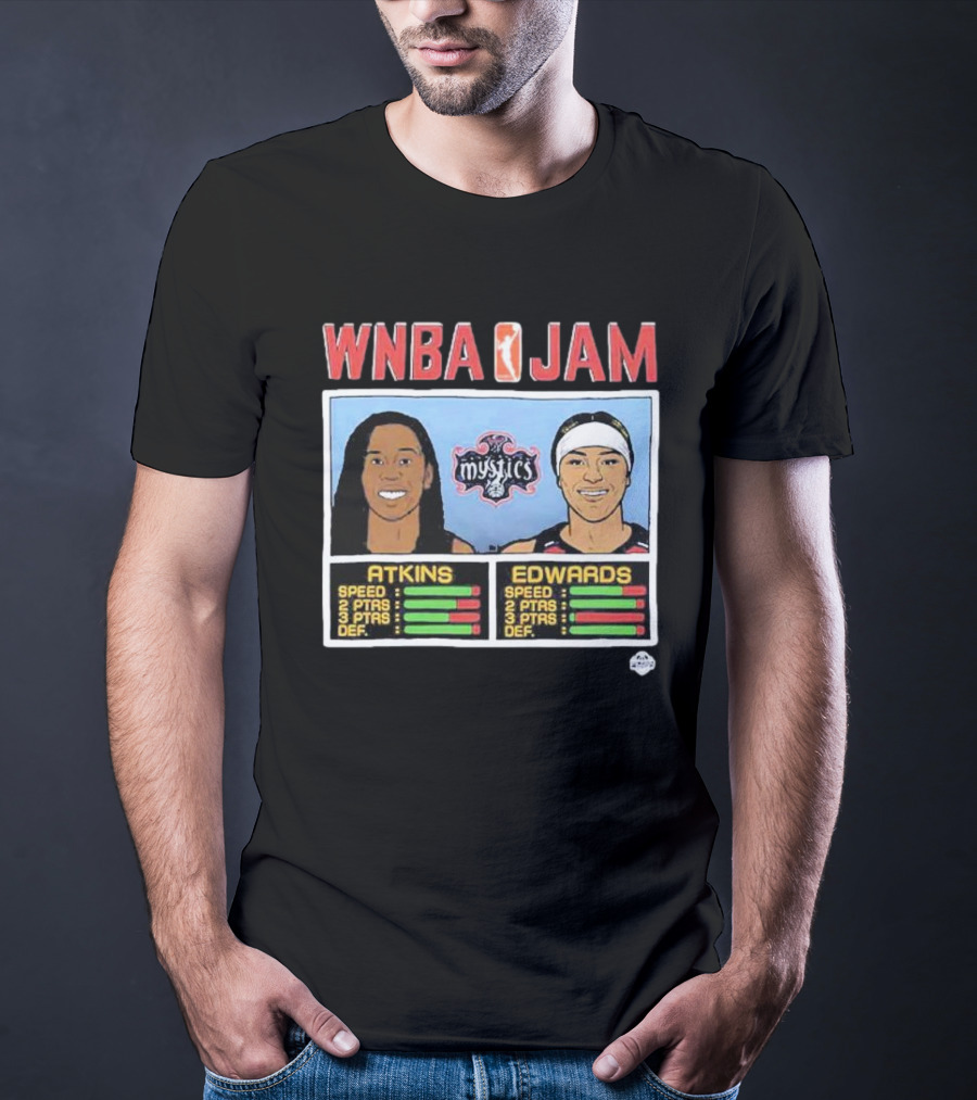 WNBA Jam Mystics Atkins Edwards Speed Points Defense T-Shirt