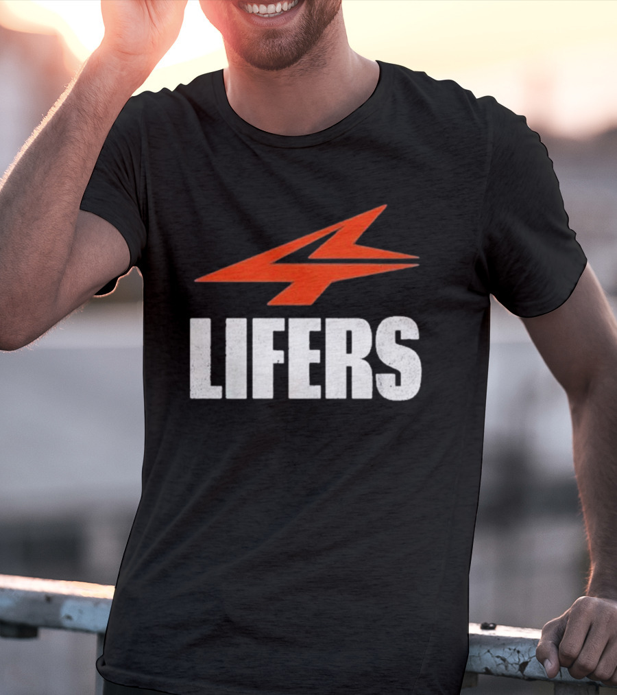 Druski 4Lifers 4 Lifers Red Lightning Bolt T-Shirt