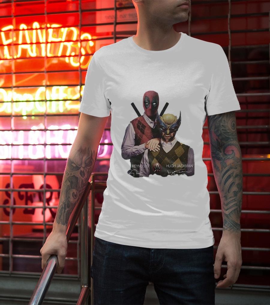 Deadpool Wolverine Ryan Reynolds Hugh Jackman Step Brothers T-Shirt