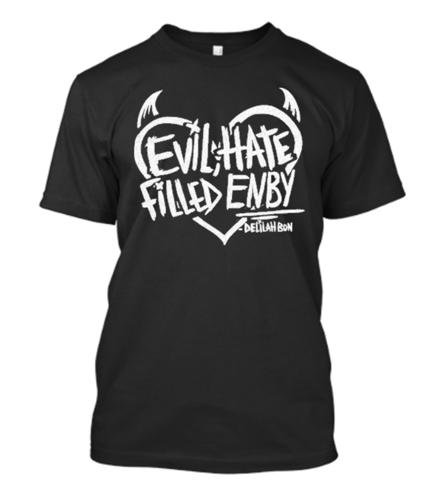 Evil Hate Filled Enby Delilah Bon Heart Wings T-Shirt