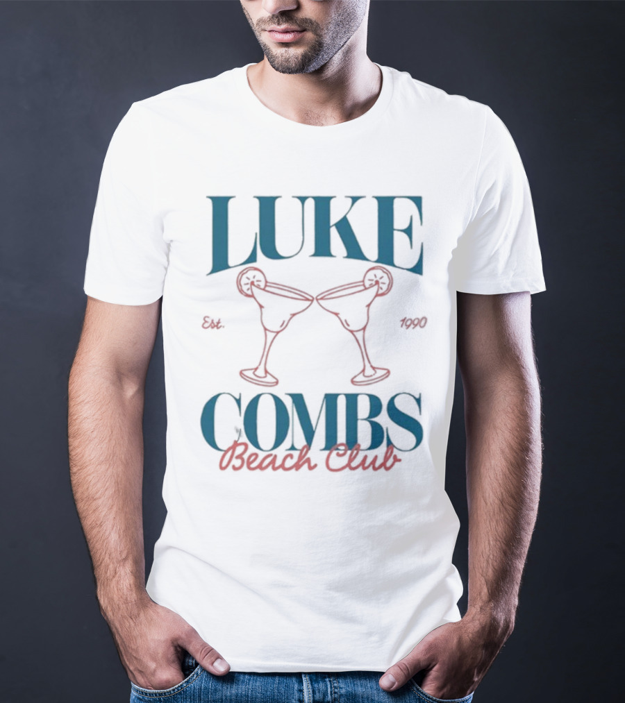 Luke Combs Beach Club Est 1990 Martini Glasses T-Shirt