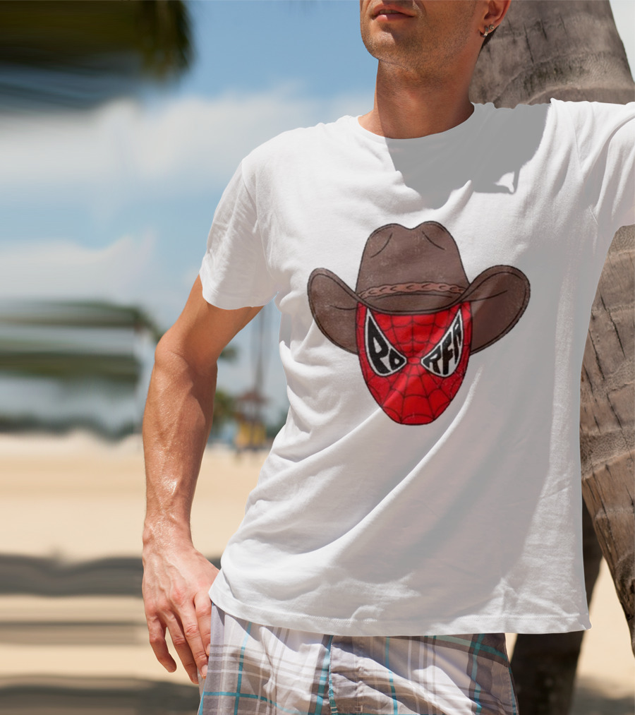Por Favor Porfa Man Spider Cowboy Mask T-Shirt