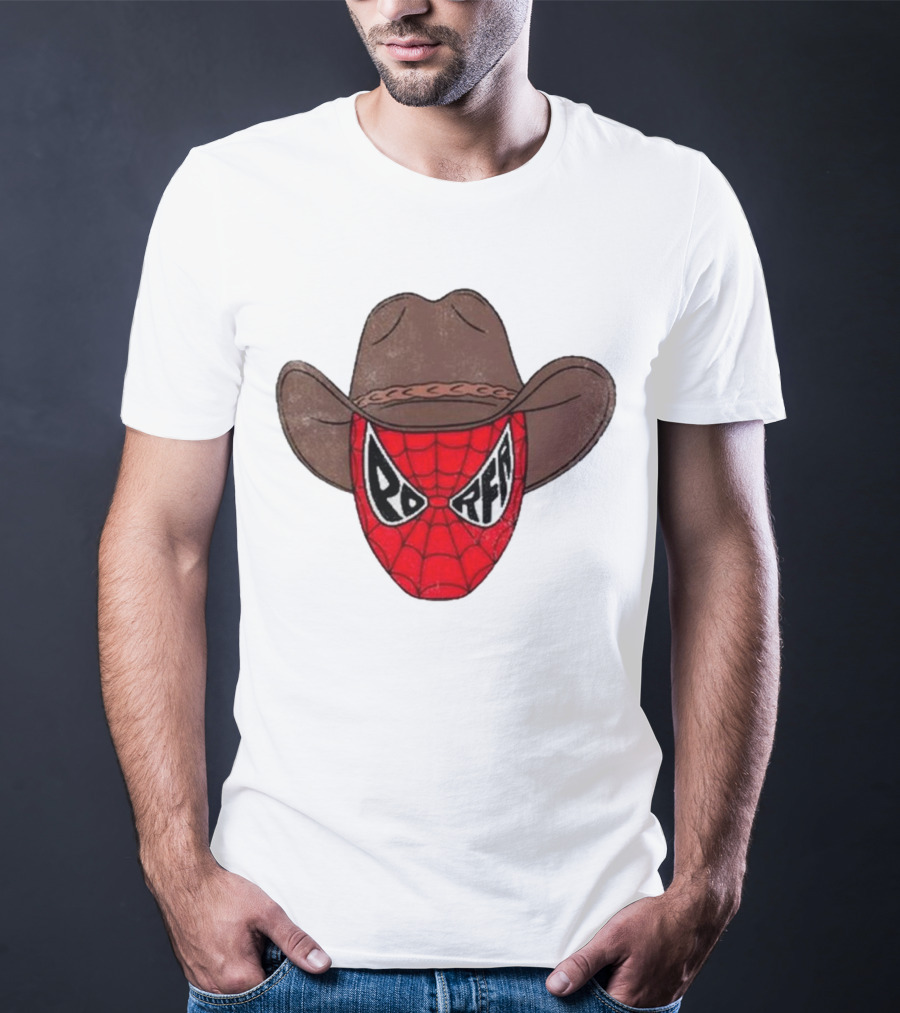 Por Favor Porfa Man Spider Cowboy Mask T-Shirt
