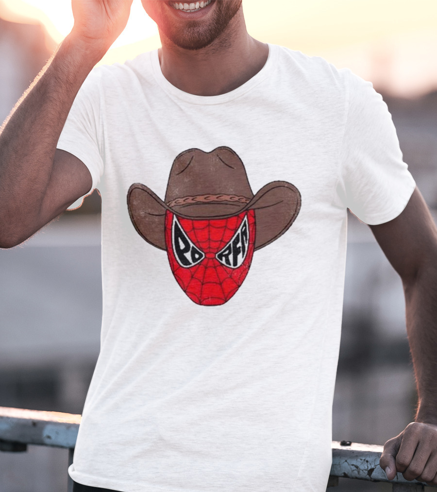 Por Favor Porfa Man Spider Cowboy Mask T-Shirt