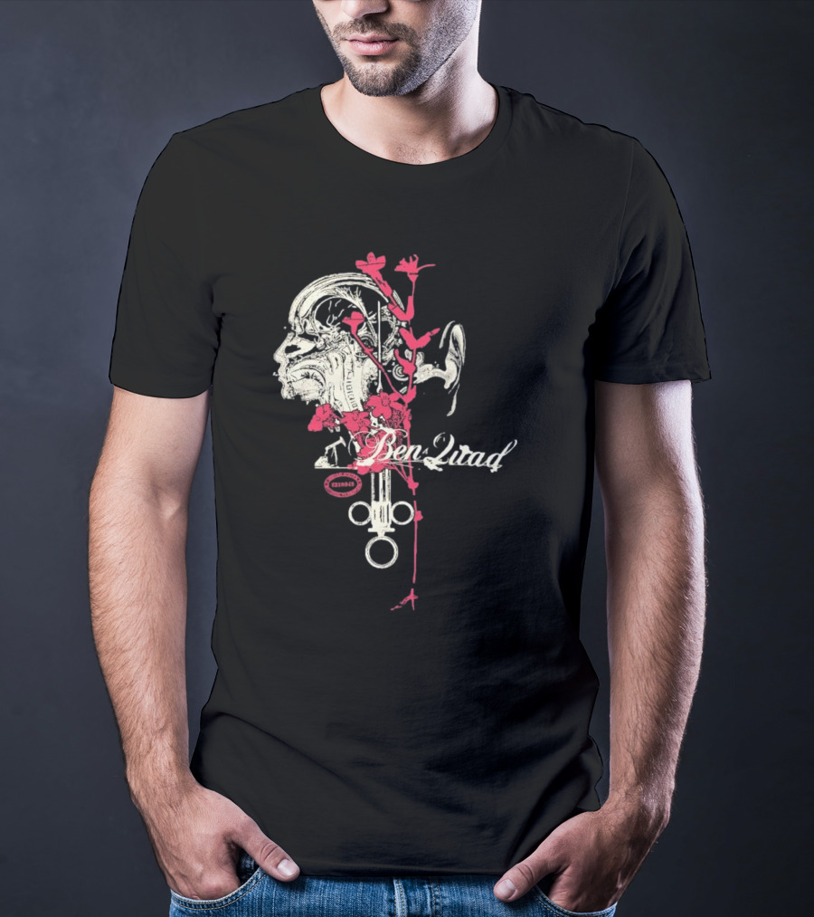 Purenoise Ben Quad Anatomy Circuit Roses Skull T-Shirt