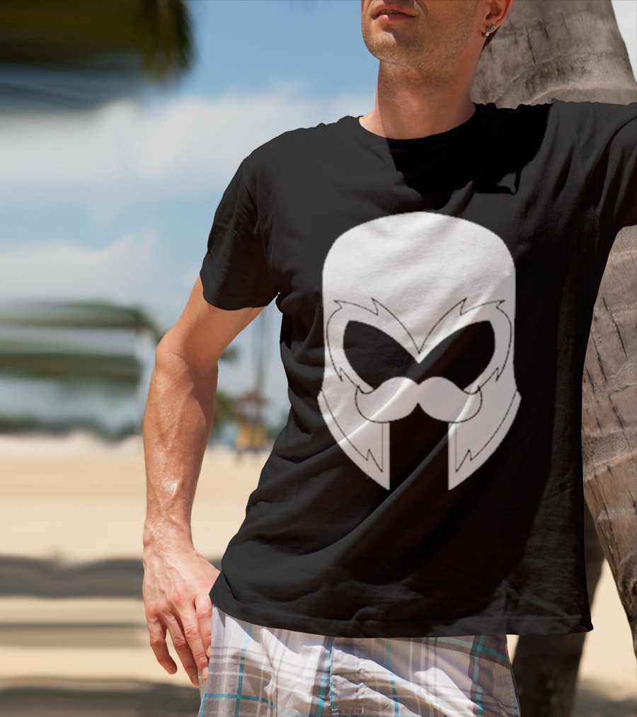 Remix’D Curleh Mustache Wolverine Mask T-Shirt
