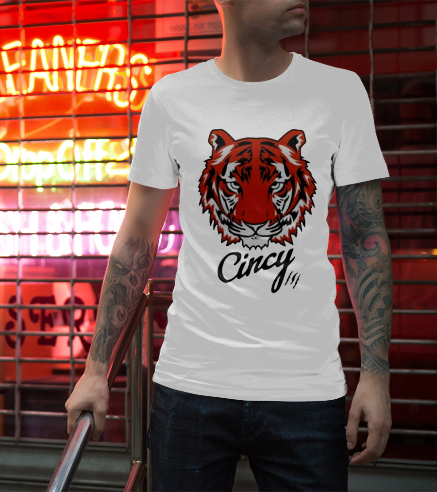 Cincinnati Bengals Cincy The Tiger Head T-Shirt