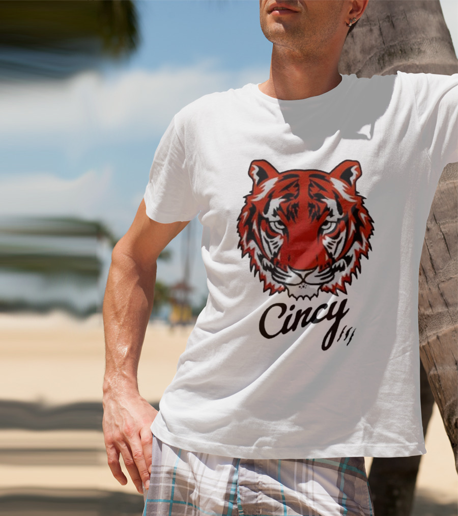 Cincinnati Bengals Cincy The Tiger Head T-Shirt