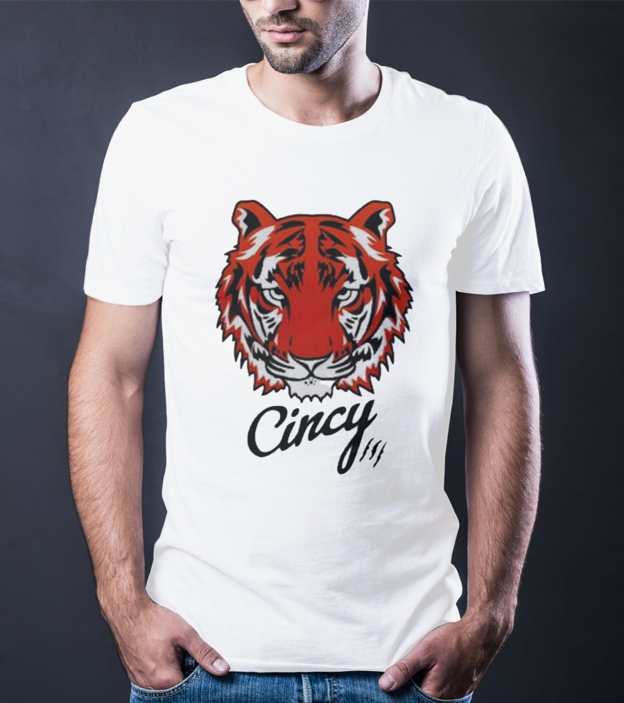 Cincinnati Bengals Cincy The Tiger Head T-Shirt